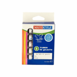 GOUACHE MAJUSCULE 5 TEINTES 10ML ASS