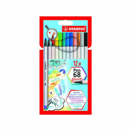 FEUTRE PINCEAU STABILO PEN 68BUSH POC 12