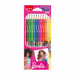 CRAYONS DE COULEUR BARBIE X12